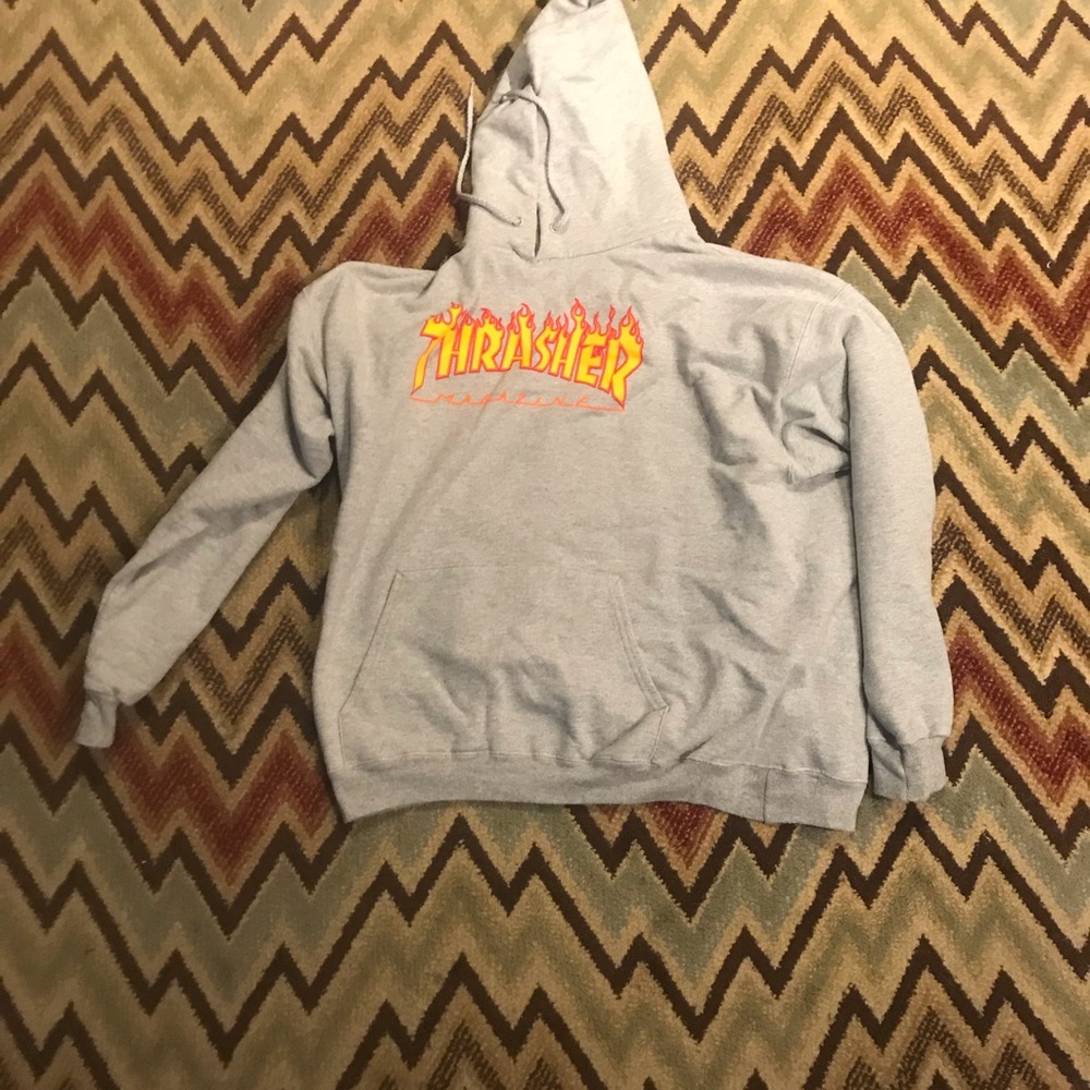 Light Gray Thrasher Hoodie